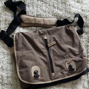 Nike 90s cordura messenger bag tan/cream/black colourway